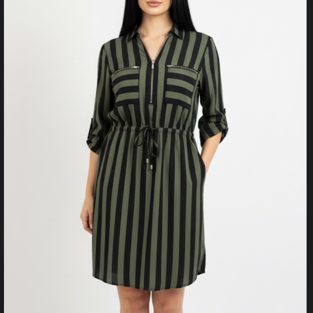 Dex Striped Black and Green Dress size 1X